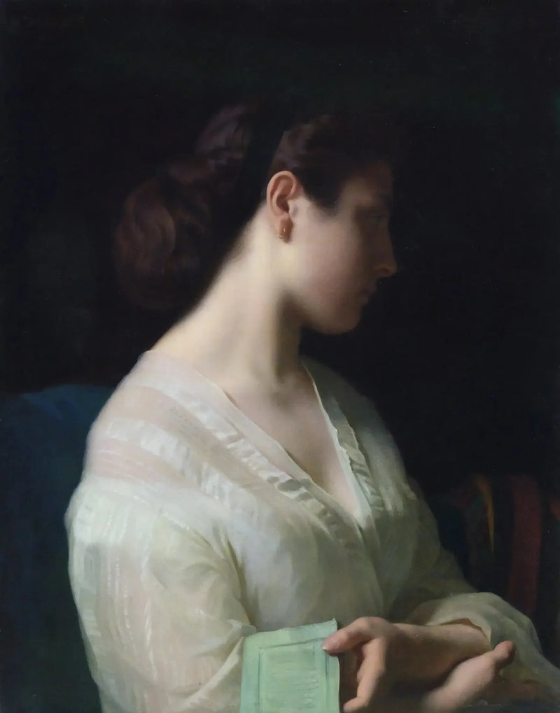 Porträtt av en ung flicka - Hippolyte Flandrin