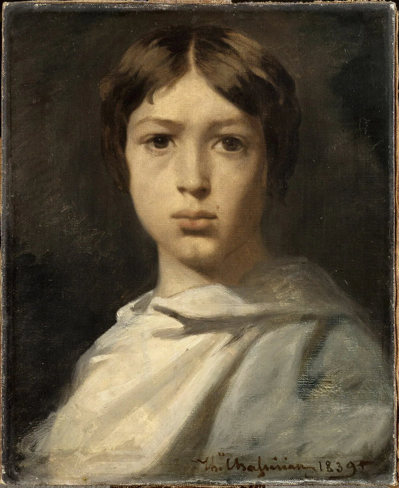 Porträtt av en ung pojke. Konstnärens färgkrossare - Théodore Chassériau