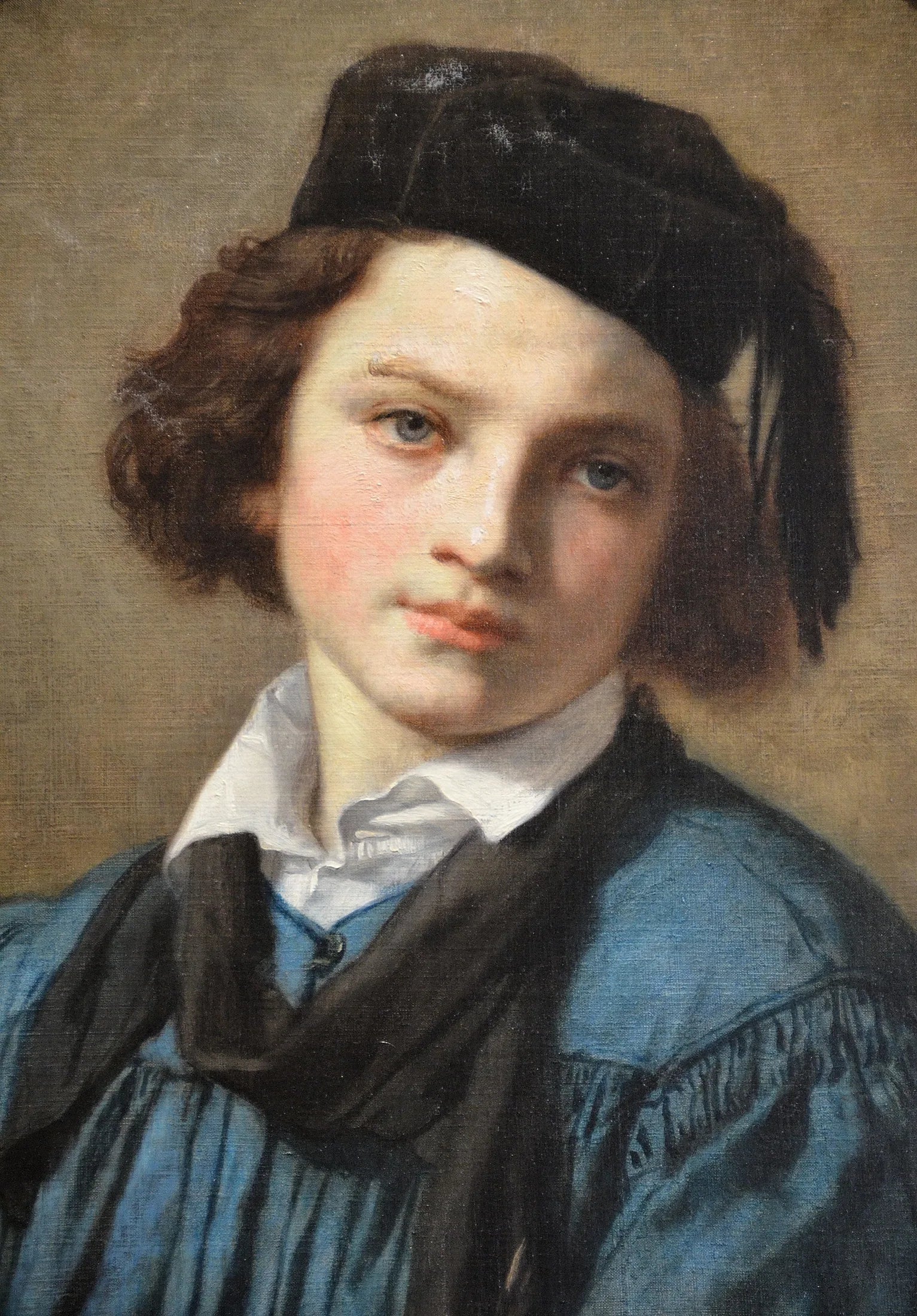 Portrait de jeune garçon - Thomas Couture image 1 reproduction de peinture à l’huile