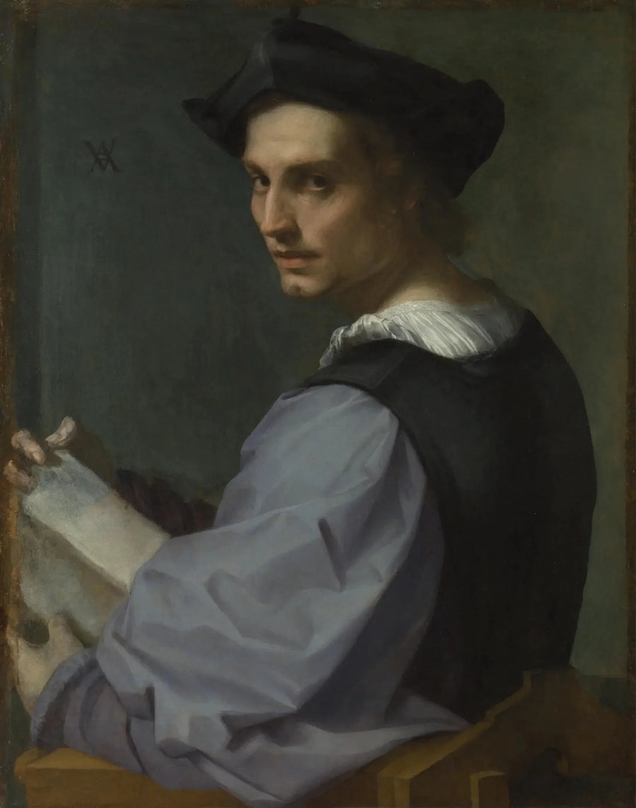 Porträtt av ung man - Andrea del Sarto