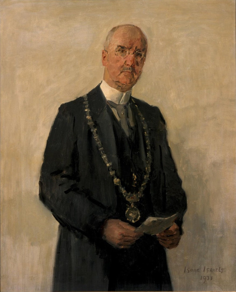 Porträtt av Joachimus Pieter Fockema Andreae (1879-1949), borgmästare i Utrecht - Isaac Israëls