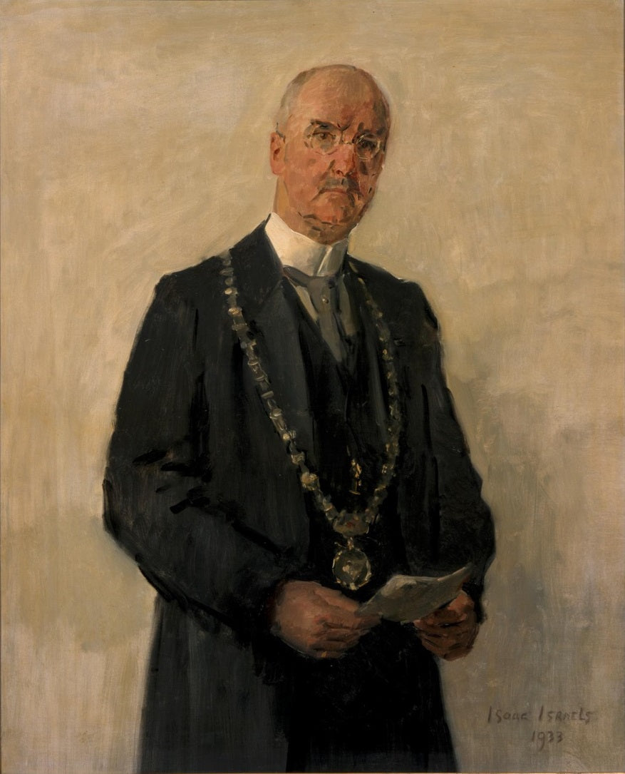 Porträtt av Joachimus Pieter Fockema Andreae (1879-1949), borgmästare i Utrecht - Isaac Israëls