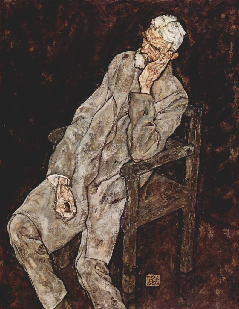 Porträtt av Johann Harms - Egon Schiele