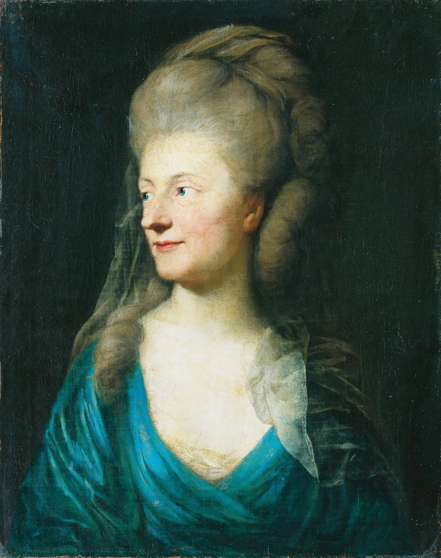 Porträtt av Johanna Henriette Louise Grevinna de Bestucheff-Rumin, född von Carlowitz (1717-1787) (?) - Anton Graff