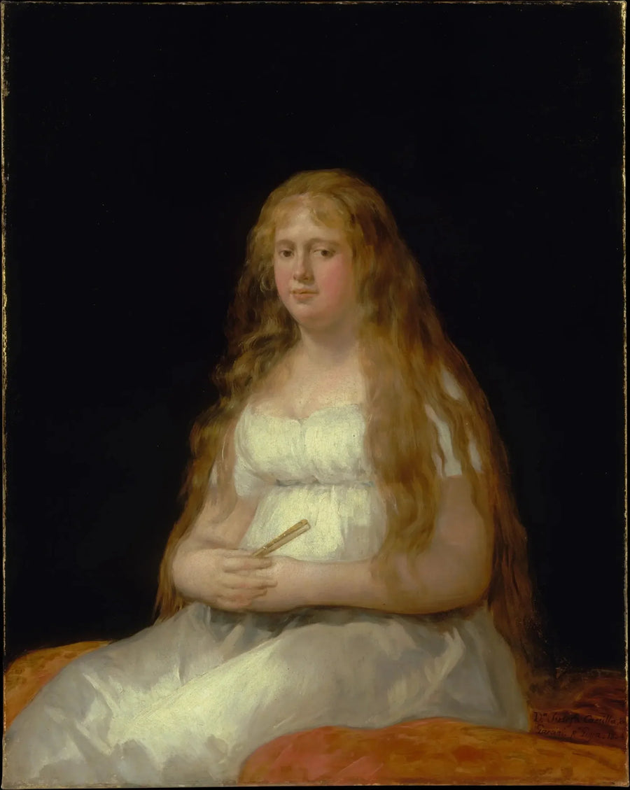 Porträtt av Josefa de Castilla Portugal och van Asbrock de Garcini - Francisco de Goya