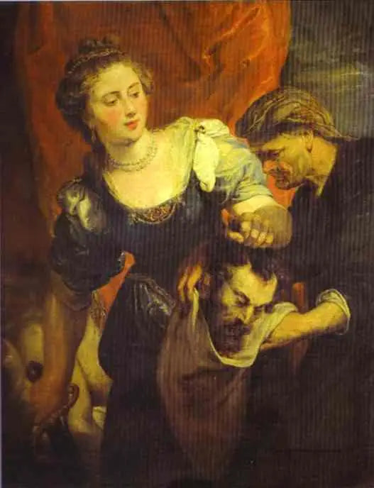 Porträtt av Judith med Holofernes huvud - Peter Paul Rubens