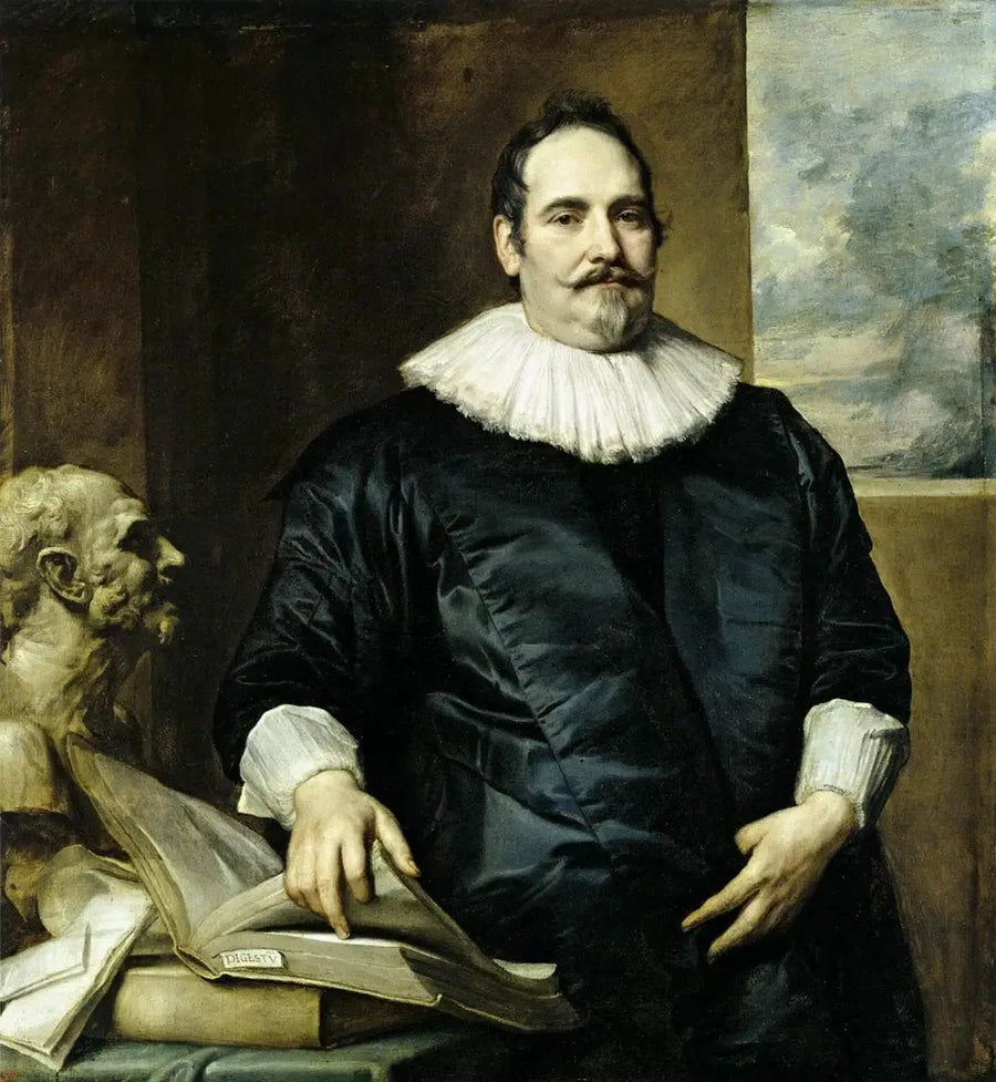 Porträtt av Justus van Meerstraeten, make till Elisabeth van Assche - Antoine van Dyck