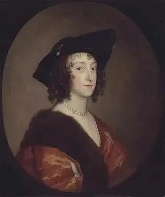 Porträtt av Katherine Wotton, Lady Stanhope, grevinna av Chesterfield (1609-1667) - Antoine van Dyck