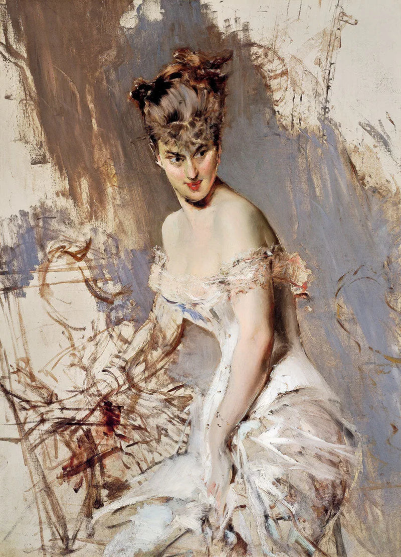 Porträtt av skådespelerskan Alice Regnault - Giovanni Boldini