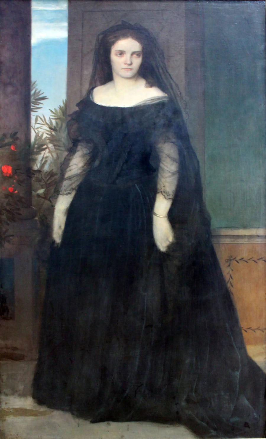 Porträtt av skådespelerskan Fanny Janauschek - Arnold Böcklin