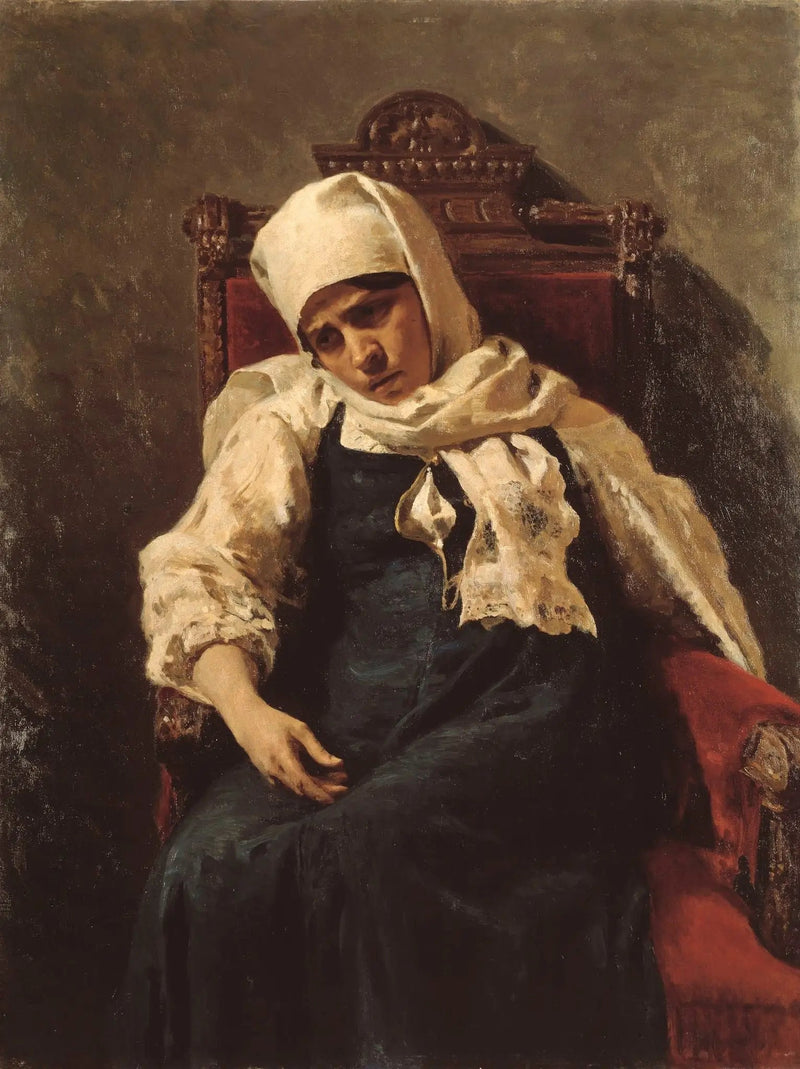 Porträtt av skådespelerskan Pelageya Antipevna Strepetova i rollen som Elizabeth - Ilya Repin