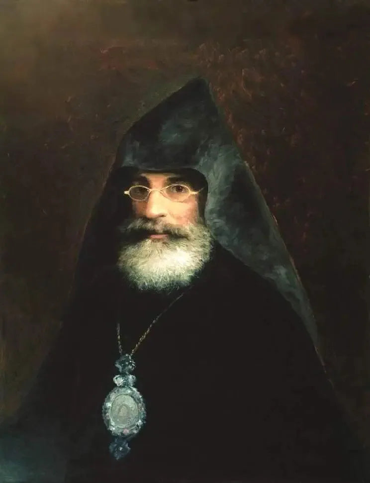Porträtt av ärkebiskop Gabriel Aivazyan (bror till I. Aivazovsky) - Ivan Aïvazovski