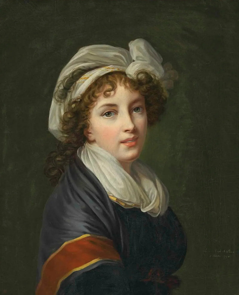Porträtt av konstnären, i bröstbild - Élisabeth Vigée Le Brun