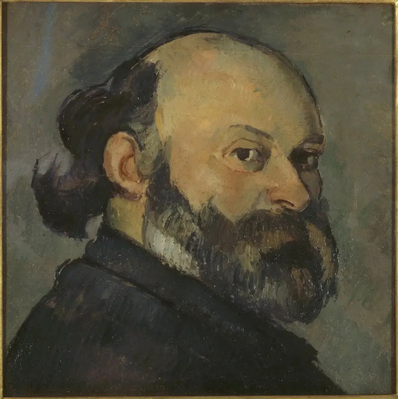 Porträtt av konstnären som tittar över sin axel - Paul Cézanne