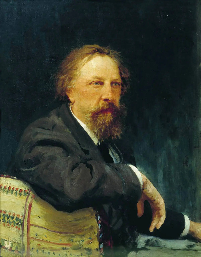 Porträtt av författaren Alexeï Konstantinovitj Tolstoj - Ilya Repin