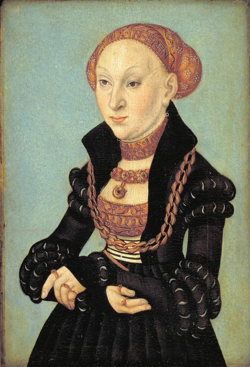 Porträtt av elektriker Sibylle av Sachsen (1510-1569) - Lucas Cranach den äldre