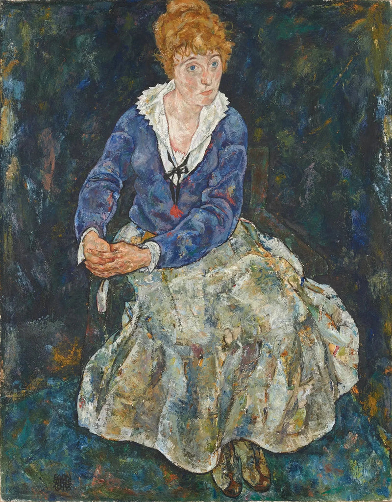 Porträtt av konstnärens fru, Edith Schiele - Egon Schiele