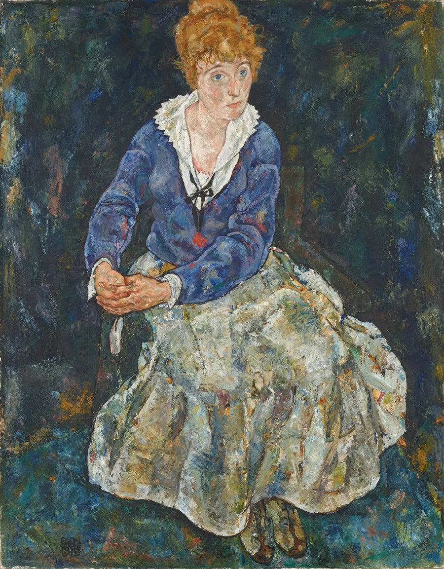 Porträtt av konstnärens fru, Edith Schiele - Egon Schiele