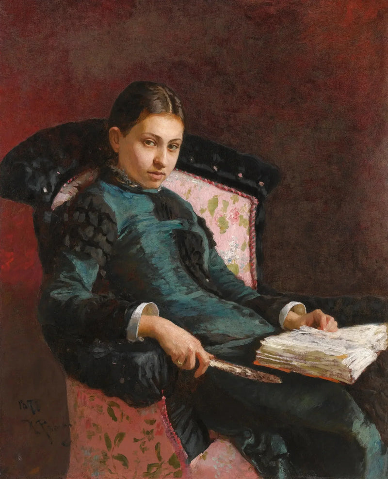 Porträtt av konstnärens hustru, Vera Repin