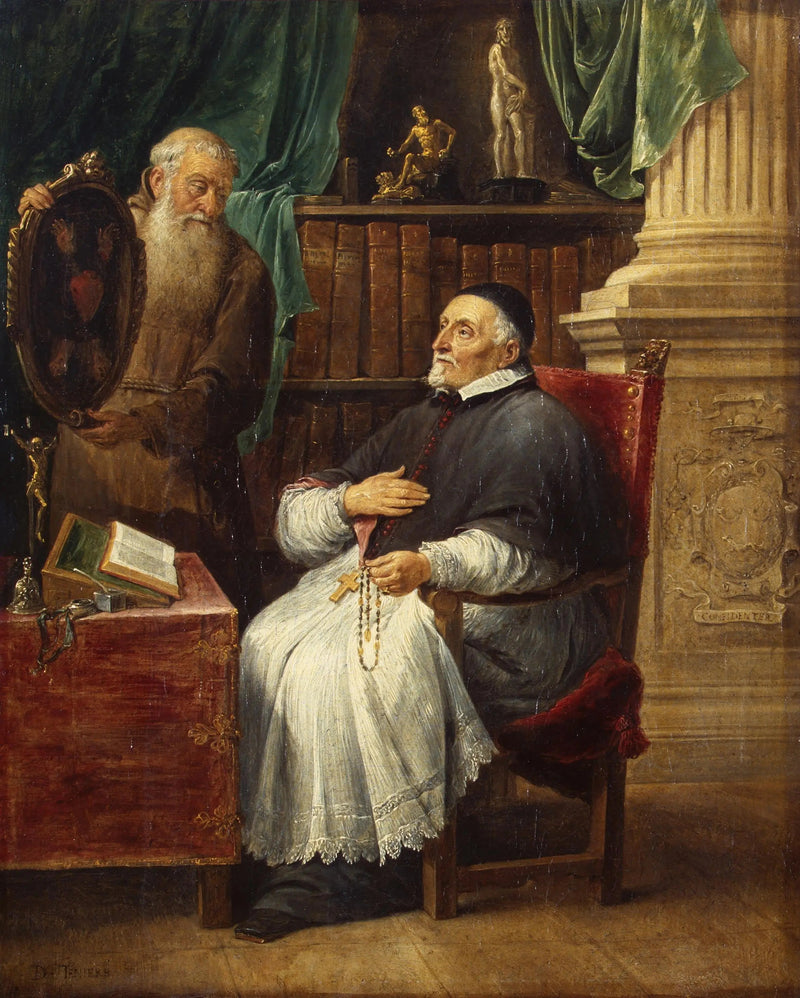 Biskop Antonius Triest och hans bror Eugène, franciskaner - David Teniers den yngre