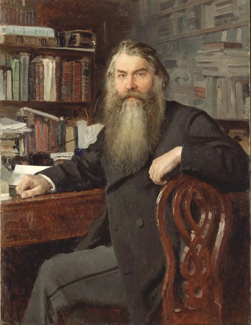 Porträtt av historikern och arkeologen Ivan Egorovich Zabelin - Ilya Repin