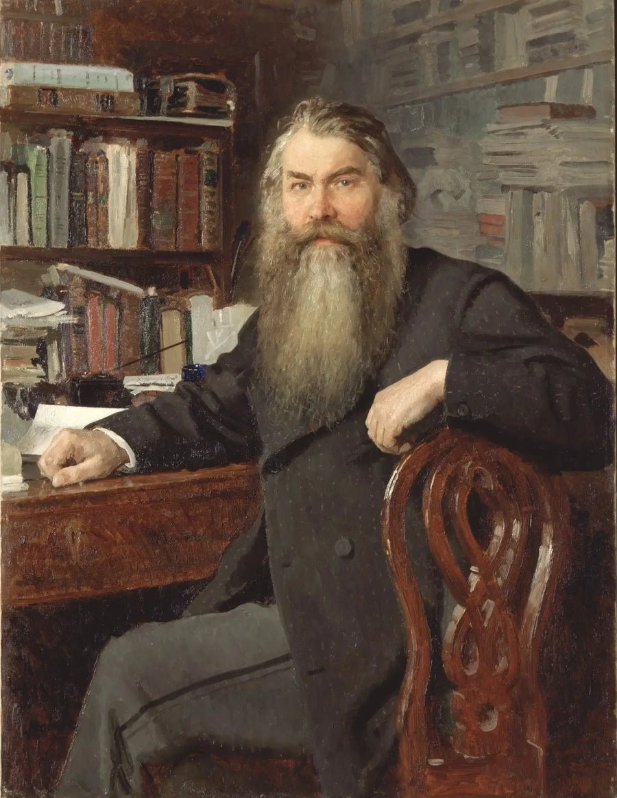 Porträtt av historikern och arkeologen Ivan Egorovich Zabelin - Ilya Repin