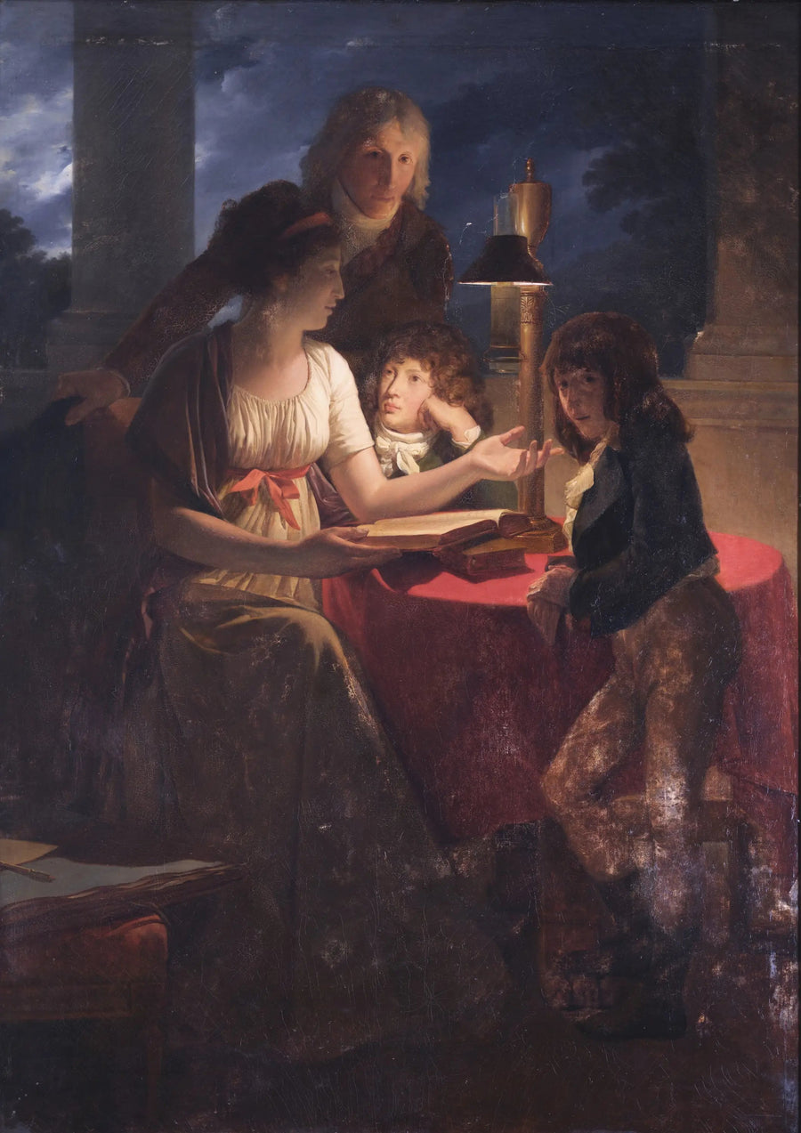 Porträtt av guldsmeden Henri Auguste och hans familj - François Gérard