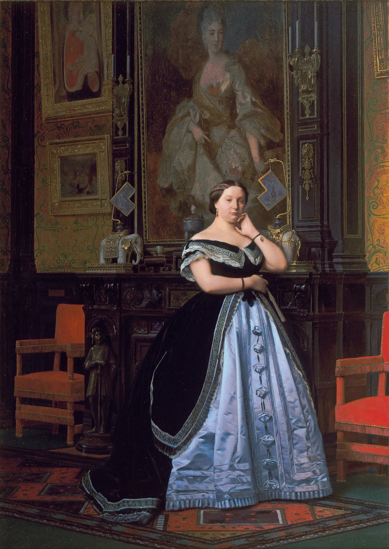 Porträtt av baronessan Nathaniel de Rothschild, född Charlotte de Rothschild - Jean-Léon Gérôme