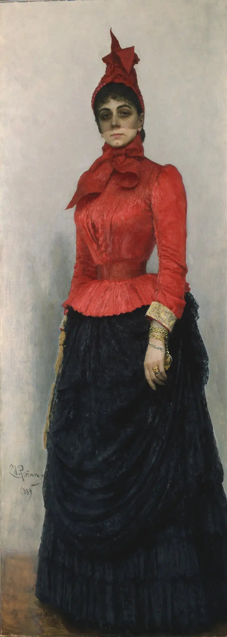 Porträtt av baronessan V.I. Ikskul von Hildenbandt - Ilya Repin