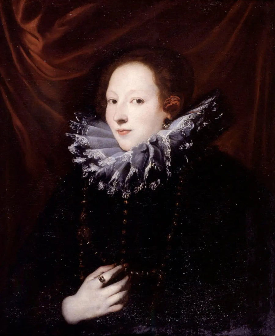 Porträtt av grevinnan Antonia Demarini (?-?), hustru till Francesco Lercari, doge av Genua - Antoine van Dyck