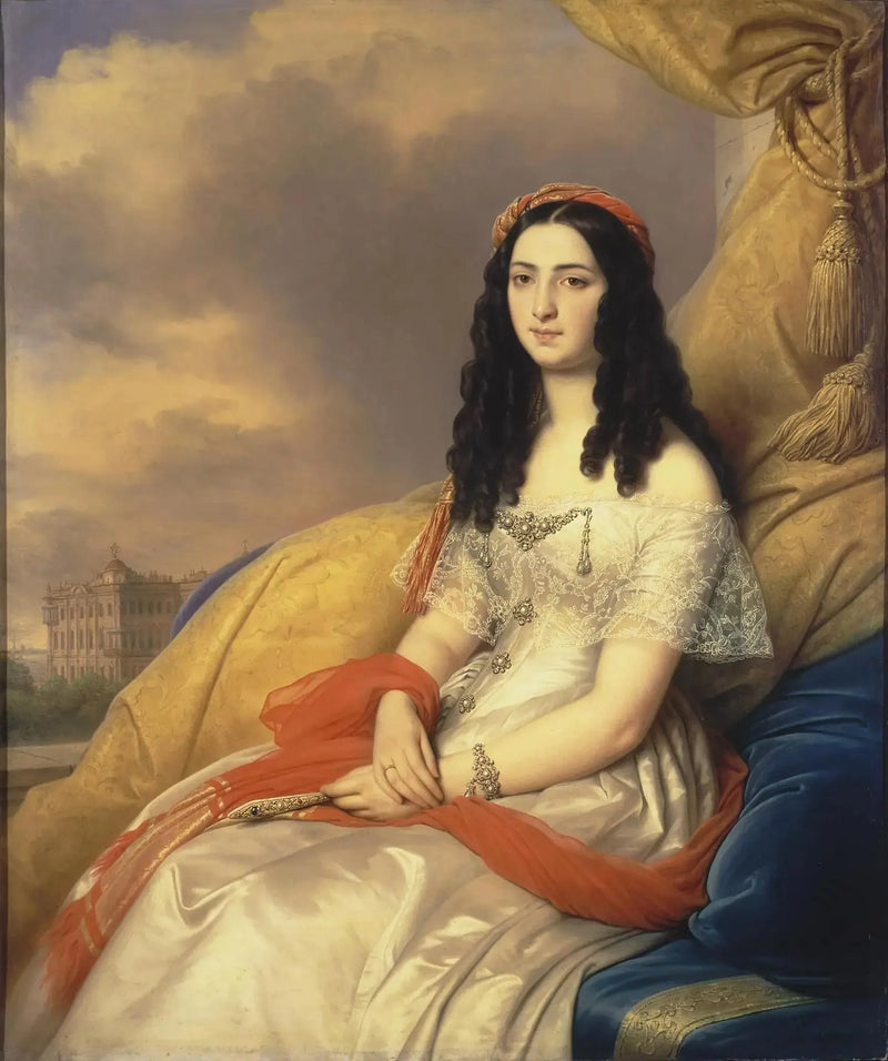Porträtt av grevinnan d'Ash - Charles de Steuben