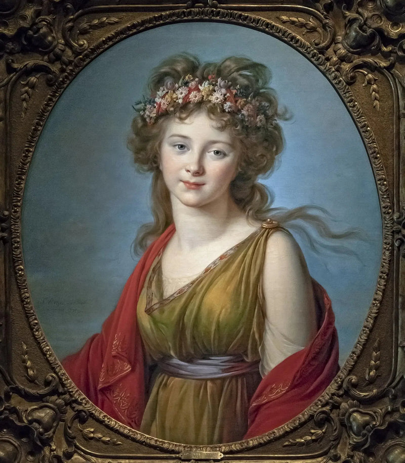 Porträtt av grevinnan Kagenek som Flore - Élisabeth Vigée Le Brun