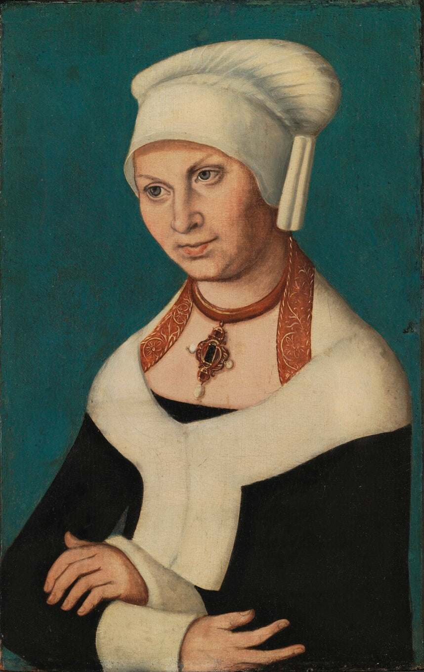 Portrait de la duchesse Barbara de Saxe 1478-1534 (épouse de Georges le Barbu) - Lucas Cranach the Elder - Alpha