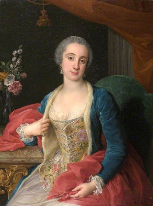 Porträtt av hertiginna Sforza Cesarini (död 1765) - Pompeo Batoni