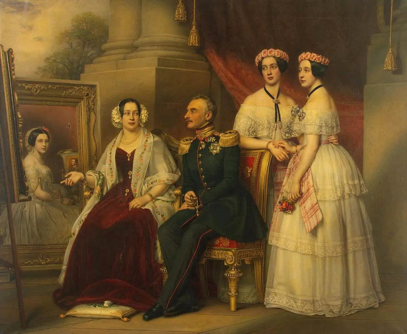 Porträtt av familjen av hertigen av Sachsen-Altenburg Joseph - Joseph Karl Stieler