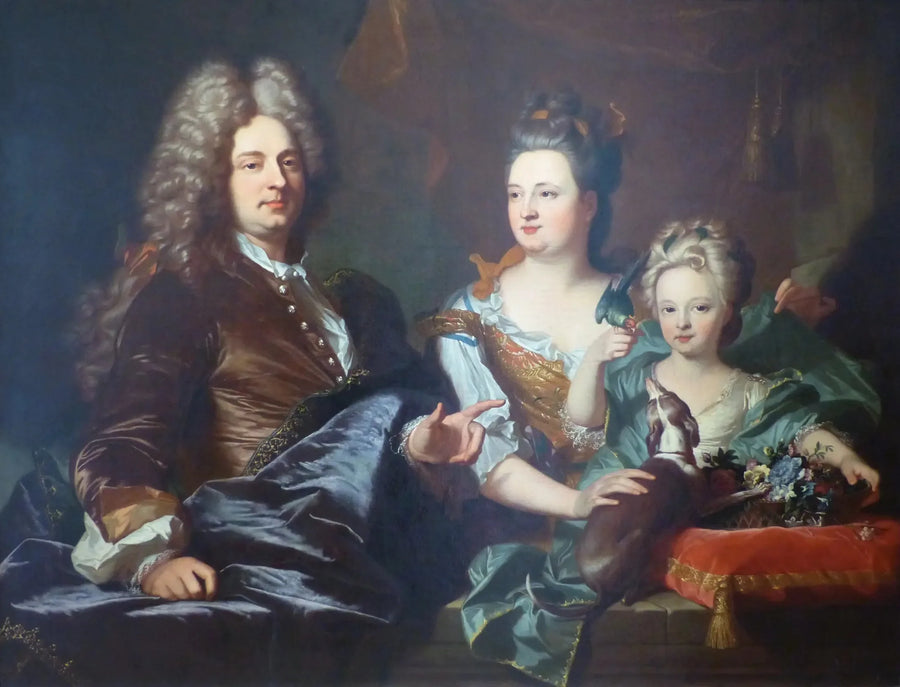 Familjeporträtt av Le Juge - Hyacinthe Rigaud