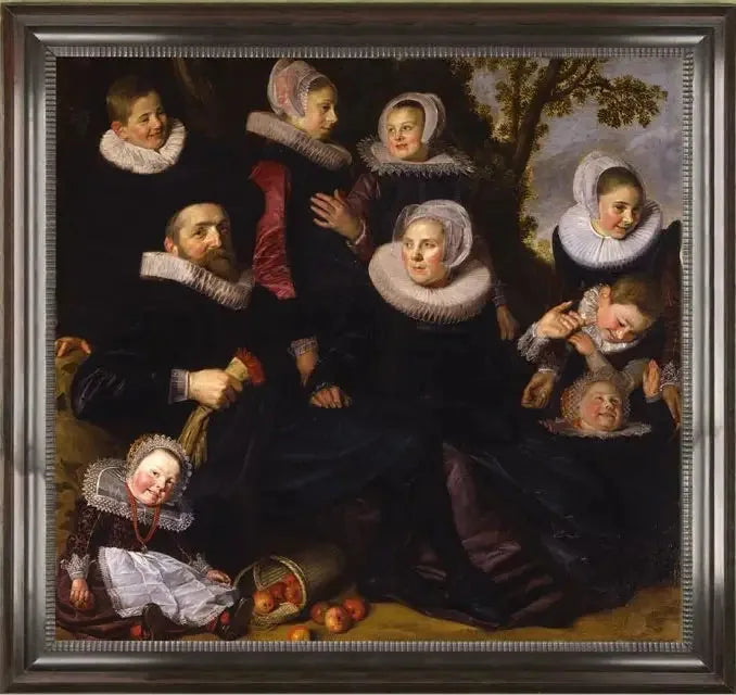 Familjeporträtt av Van Campen i ett landskap (fragment till vänster) - Frans Hals