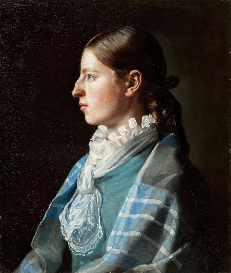 Porträtt av konstnärens fästmö, Anna Brøndum. - Michael Peter Ancher