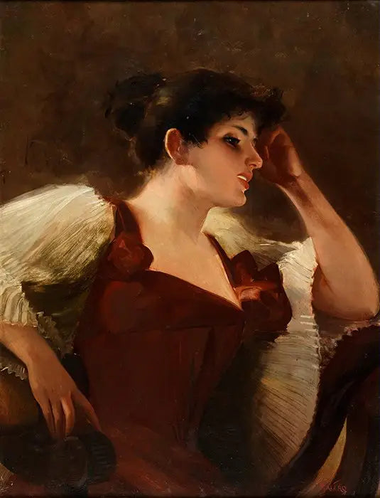 Porträtt av konstnärens dotter - Luis Ricardo Falero