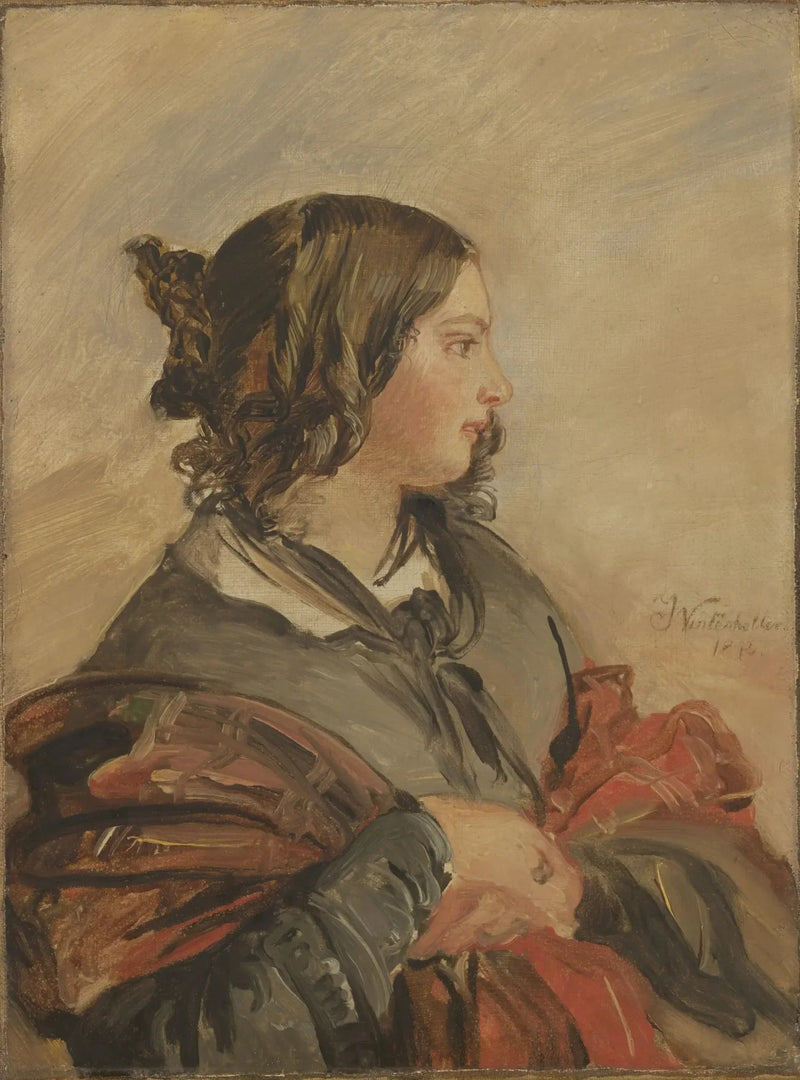 Porträtt av den unga drottning Victoria - Franz Xaver Winterhalter