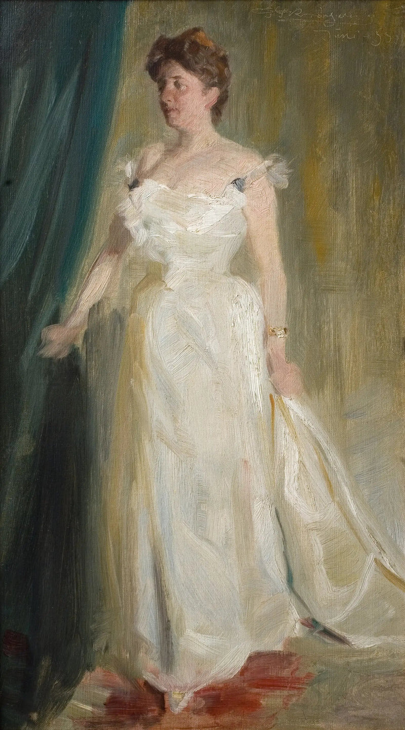 Porträtt av lensgrevinnan Lillie Suzanne Raben-Levetzau - Peder Severin Krøyer