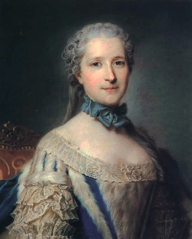 Porträtt av marskalkinnan de Belle-Isle - Maurice-Quentin de La Tour