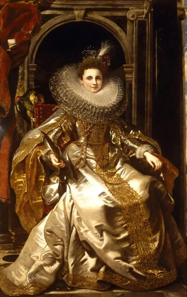 Porträtt av marquisinnan Maria Serra Pallavicino - Peter Paul Rubens