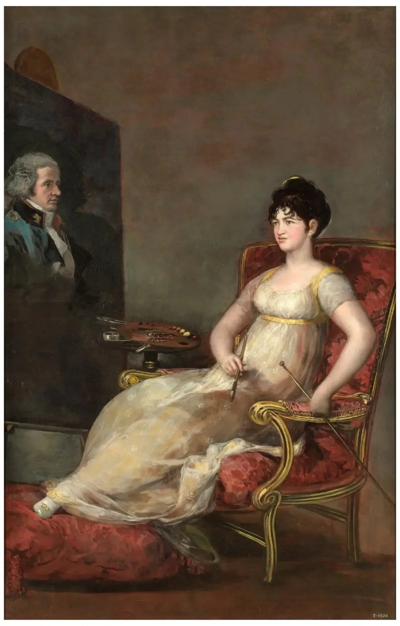 Porträtt av markisinnan de Villafranca - Francisco de Goya