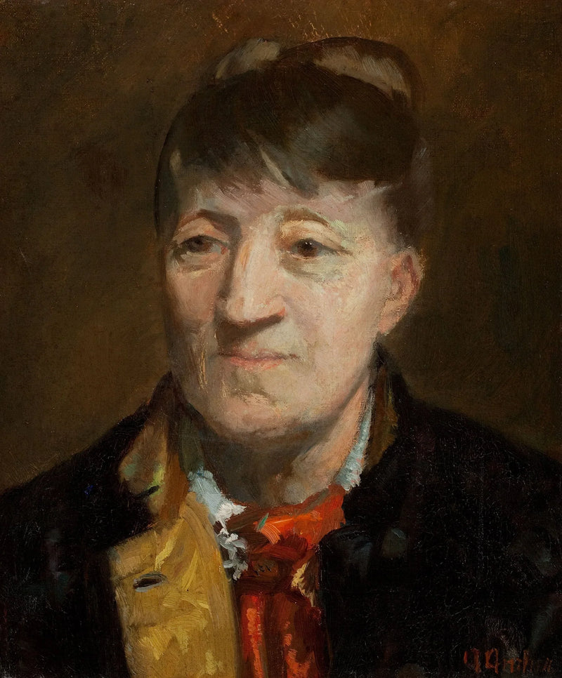 Porträtt av den norska konstnären Kitty Kielland. - Anna Ancher