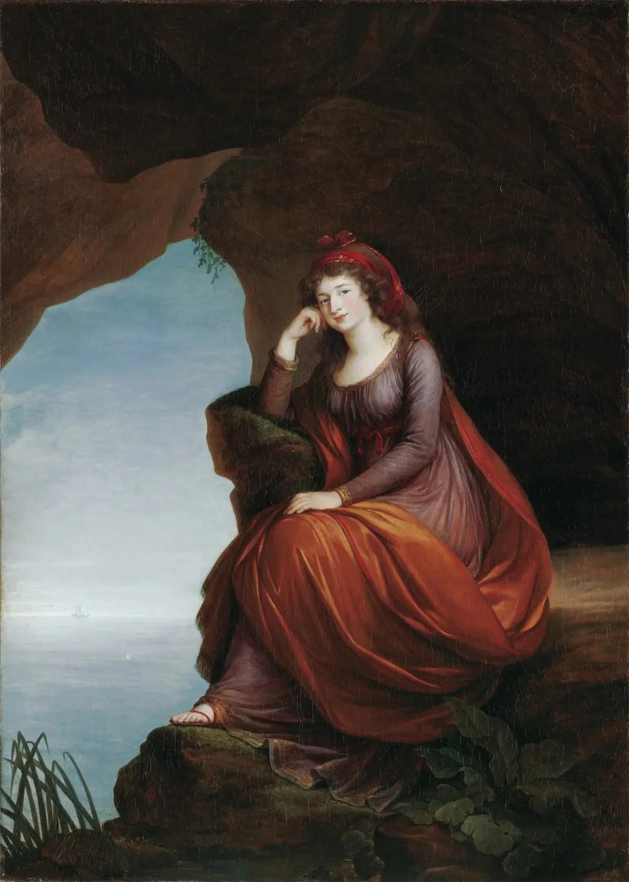 Porträtt av prinsessan Hermenegilde von Esterházy (1769-1845), född Liechtenstein, som Ariadne på Naxos - Élisabeth Vigée Le Brun