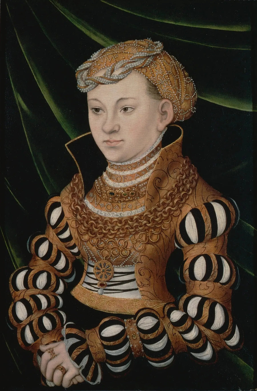 Porträtt av prinsessan Marguerite av Sachsen - Lucas Cranach den äldre