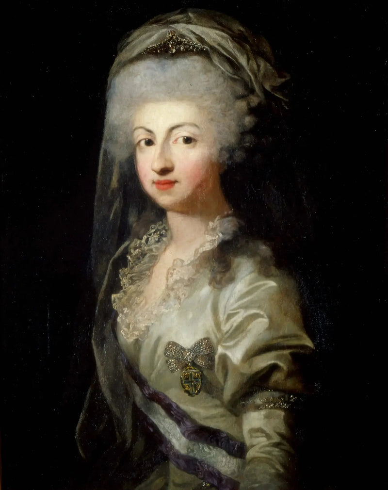 Porträtt av prinsessan Marie-Caroline de Bourbon med diadem - Anton Graff