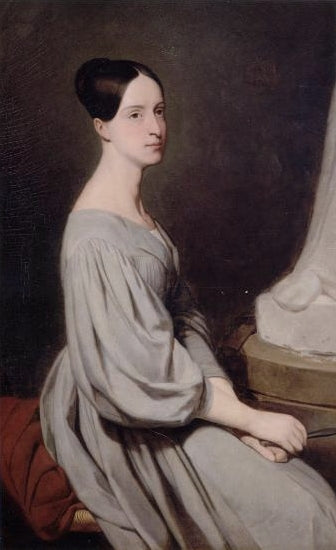 Porträtt av prinsessan Marie d'Orléans (1813-1839), hertiginna av Württemberg - Ary Scheffer