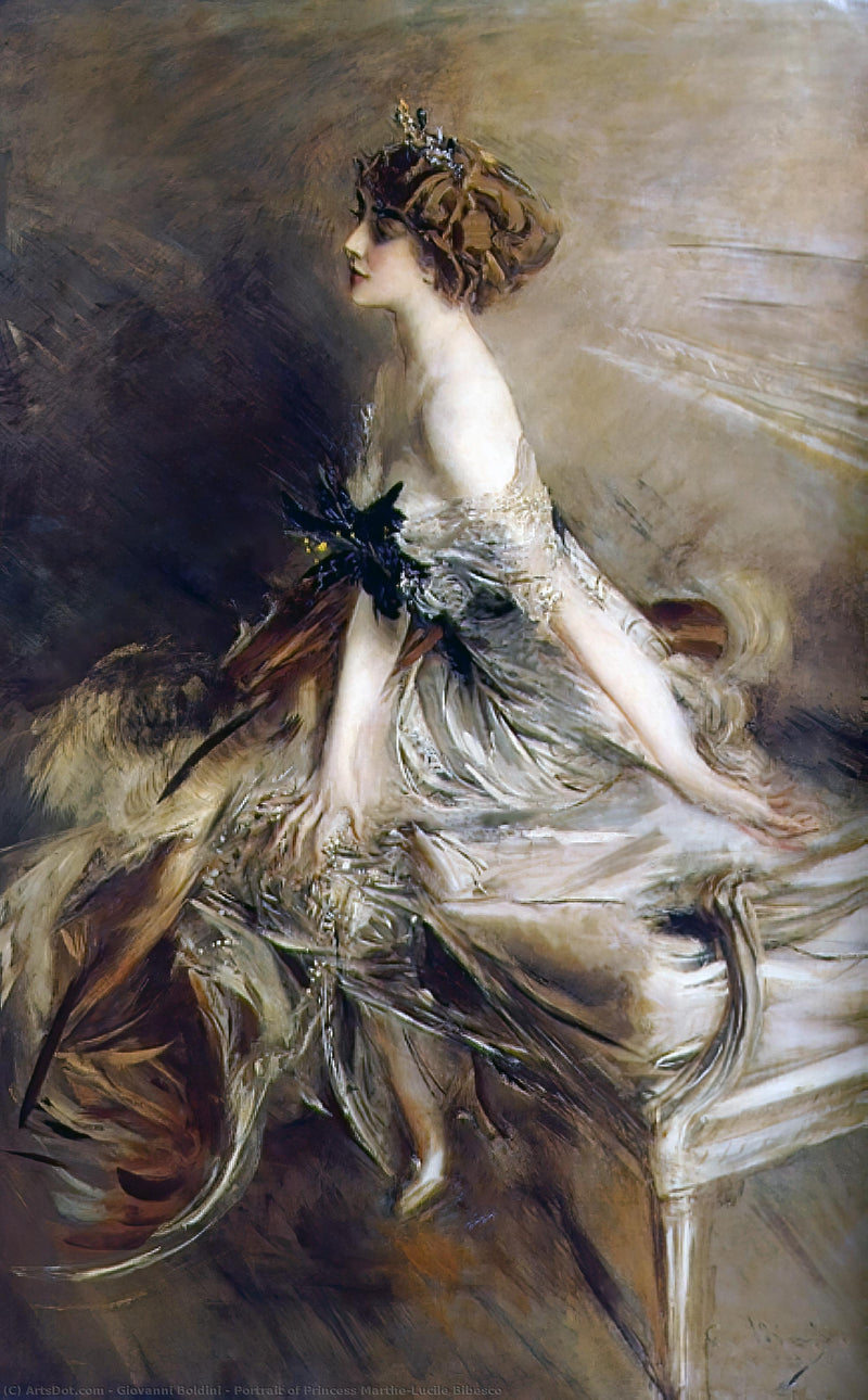 Porträtt av prinsessan Marthe-Lucile Bibesco - Giovanni Boldini